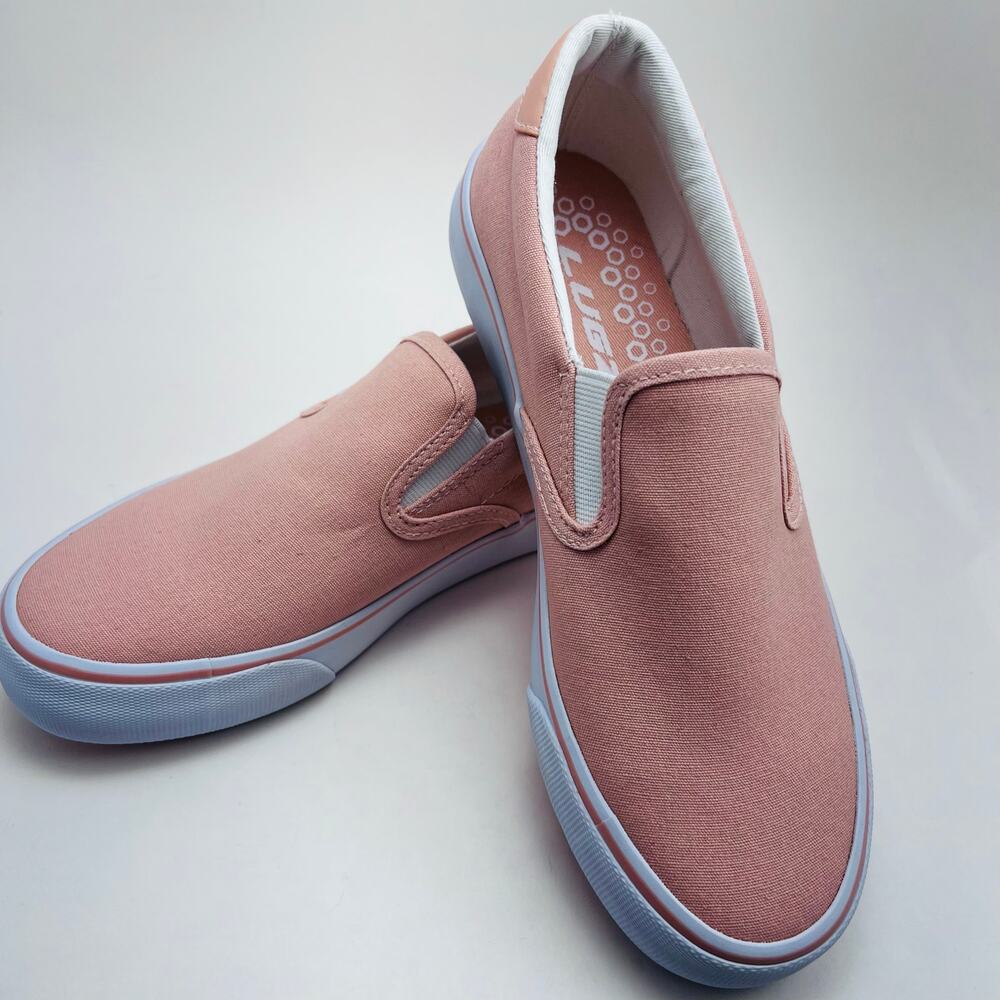 Lugz Bandit Slip-On Pink Canvas Slip-On Sneaker, Women's Size 8 EUR 39